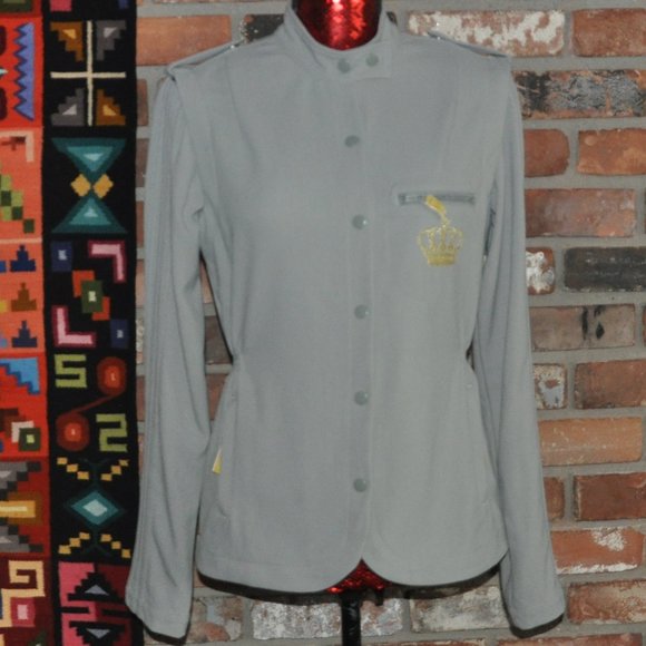 Adidas Gold Crown, 'RESPECT ME' by Missy Elliott Military Grey Track Jacket S - Picture 5 of 8